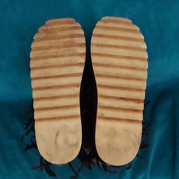 Leather Rabbit Fur Fringes Mukluk Boots 8 - Picture 9 of 10